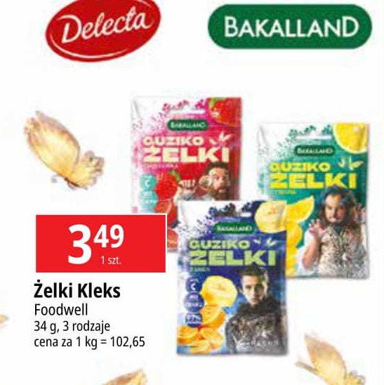 Guziko żelki banan Bakalland promocja w Leclerc