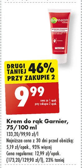 Krem do rąk intensywnie regenerujący Garnier hand promocja