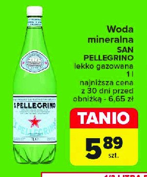 Woda lekko gazowana San pellegrino promocja