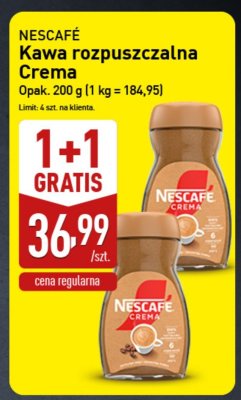 Kawa rozpuszczalna Crema Nescafé promocja w Aldi