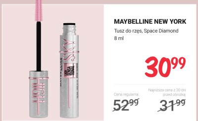 Tusz do rzęs MAYBELLINE NEW YORK Space Diamond 8 ml promocja w Rossmann