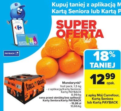 Mandarynki fruit pack 1,5 kg Carrefour Market promocja w Carrefour Market