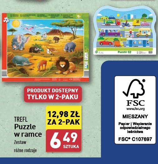 Puzzle w ramce Trefl promocja