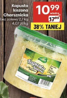Kapusta kiszona Charsznick bez zalewy 2,7 kg promocja w Delikatesy Centrum