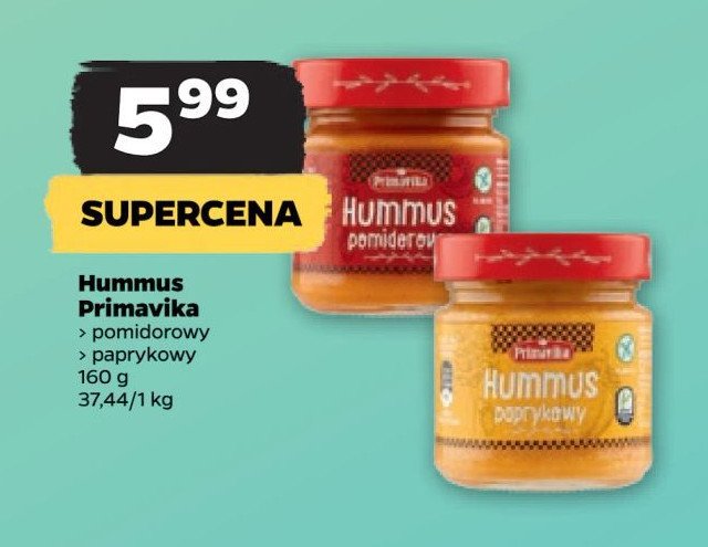Hummus paprykowy Primavika promocja