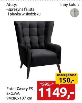 Fotel Casey ES promocja w Black Red White