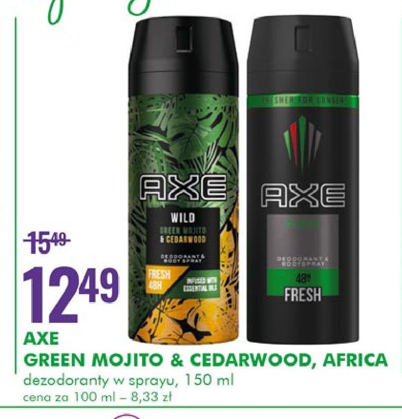 Dezodorant Axe wild green moijto & cedarwood promocje