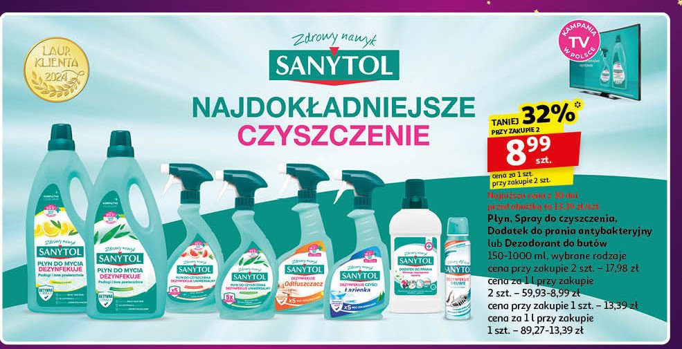 Środek do czyszczenia uniwersalny Sanytol promocja