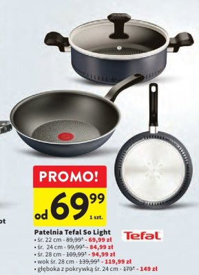 Patelnia Tefal So Light głęboka z pokrywką śr. 24 cm promocja w Intermarche
