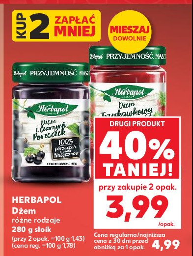 Dżem czarna porzeczka Herbapol promocja w Kaufland