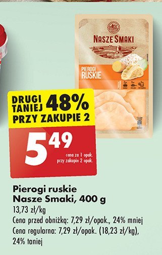 Pierogi ruskie Nasze smaki (Biedronka) promocja