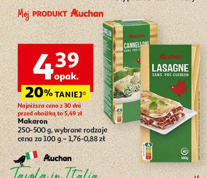 Makaron lasagna Auchan promocja