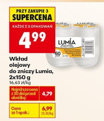 Wkład olejowy do znicza Lumia, 2x150 g promocja w Biedronka