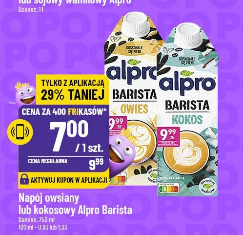 Napój kokosowy barista Alpro promocja