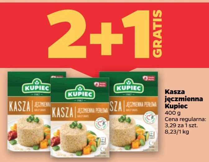 Kasza jęczmienna Kupiec promocja w Netto