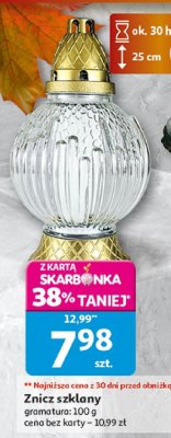 Znicz szklany promocja w Auchan