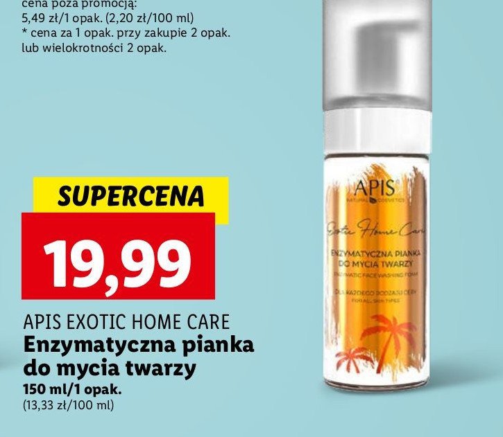 Pianka do mycia twarzy exotic home care APIS NATURAL COSMETICS promocja