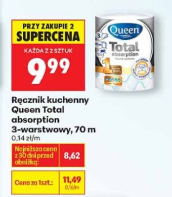 Ręcznik kuchenny Total absorption 3-warstwowy, 70 m promocja w Biedronka