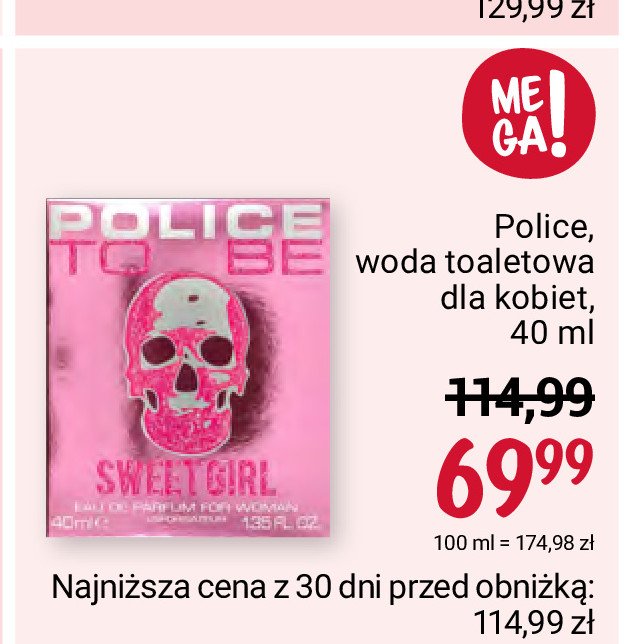 Woda toaletowa Police to be sweet girl promocja