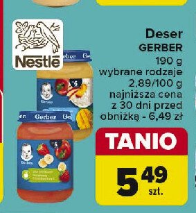 Jabłka mango i brzoskwinie z twarożkiem Gerber promocja