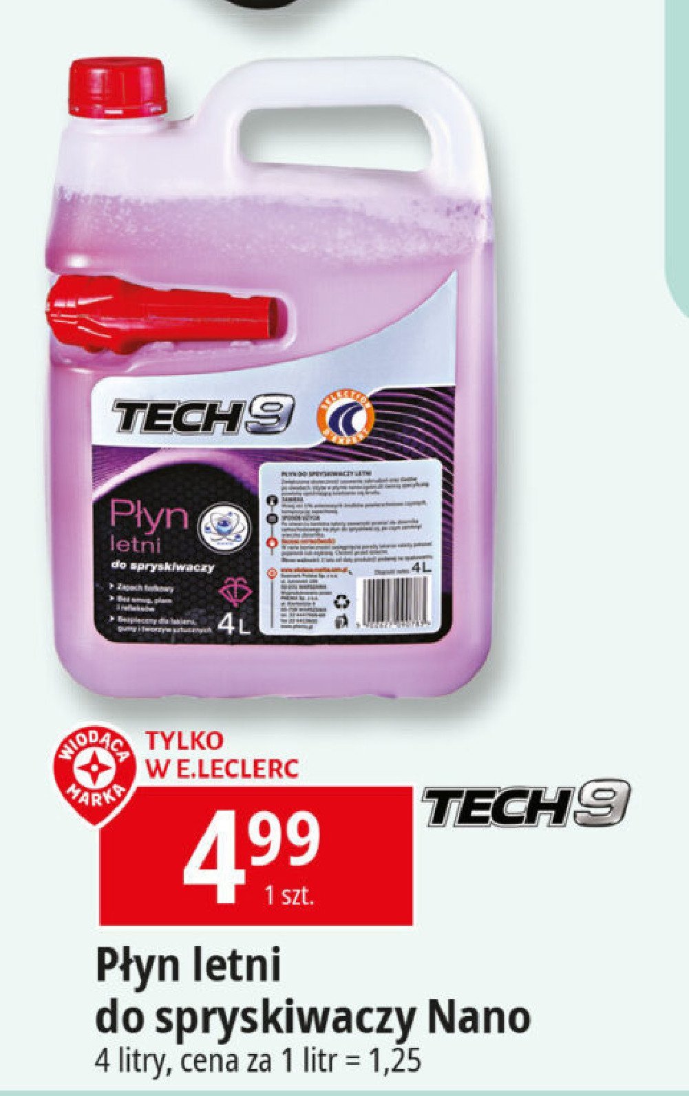 Płyn do spryskiwaczy letni nano Tech9 promocja