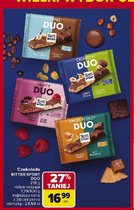 Czekolada coffee duo Ritter sport promocja w Carrefour Market