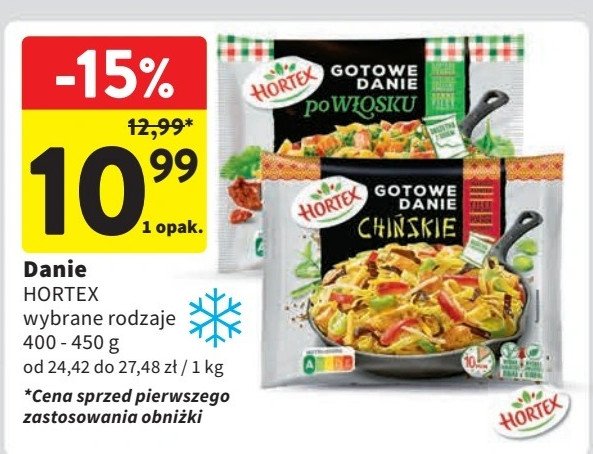 Danie po włosku Hortex gotowe danie promocja w Intermarche