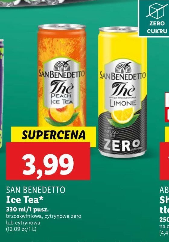 Napój brzoskwiniowy San benedetto promocja w Lidl