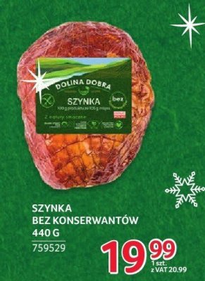 Szynka bez konserwantów Dolina Dobra 440g promocja w Selgros