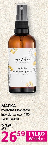 Hydrolat z kwiatów lipy Mafka promocja