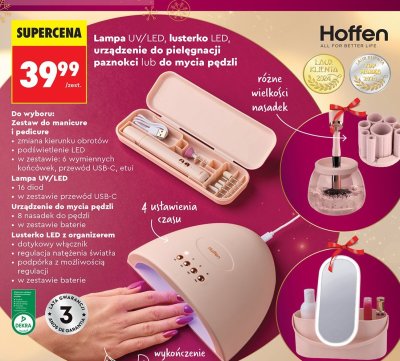 Zestaw do manicure i pedicure Hoffen promocja w Biedronka