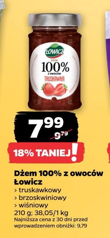 Dżem wiśnia Łowicz 100 % z owoców promocja