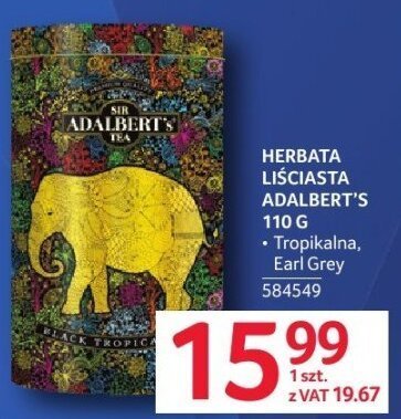 Herbata Liściasta Adalbert's 110 g Tropikalna, Earl Grey promocja w Selgros