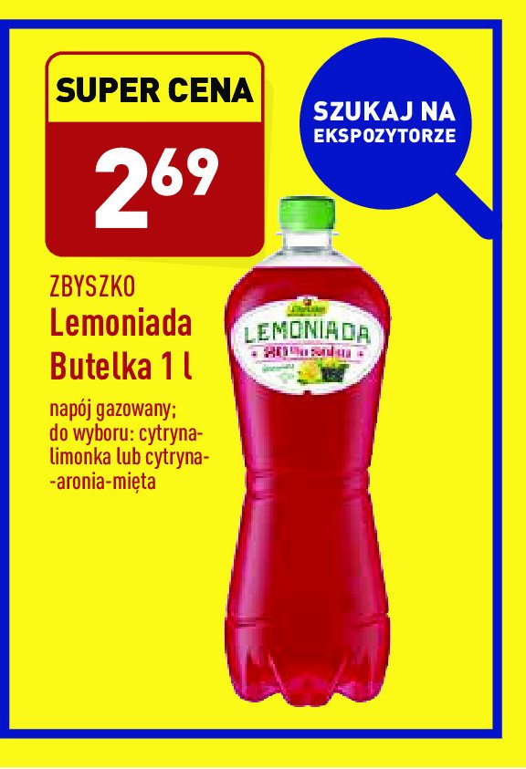 Lemoniada cytryna aronia mięta ZBYSZKO LEMONIADA Zbyszko (napoje) promocje