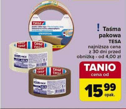 Taśma strong 66 m x 50 mm brązowy Tesa promocja