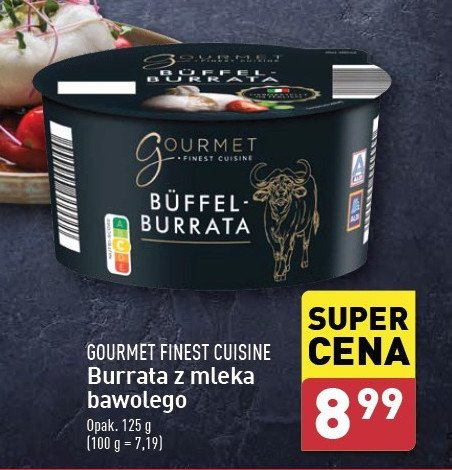 Ser burrata Gourmet finest cuisine promocja w Aldi