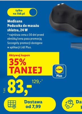 Poduszka do masa偶u shiatsu 24 w Medisana promocja w Lidl