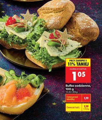 Bułka codzienna, 100 g promocja w Biedronka