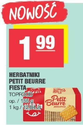 Herbatniki Petit Beurre Fiesta Topfood promocja w SPAR