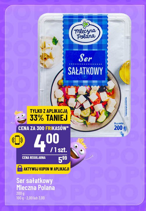 Ser sałatkowy Mleczna polana promocja w POLOmarket