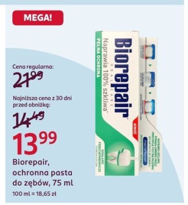 Pasta do zębów Biorepair, ochronna, 75 ml promocja w Rossmann