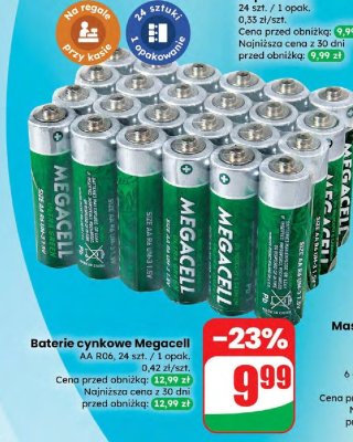 Baterie cynkowe Megacell AA R06 promocja w Dino