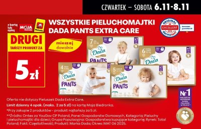 Pieluchomajtki Pants Extra Care 7 XXL promocja w Biedronka