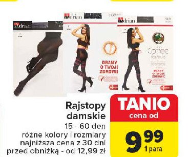 Rajstopy damskie 15 den Adrian promocja w Carrefour