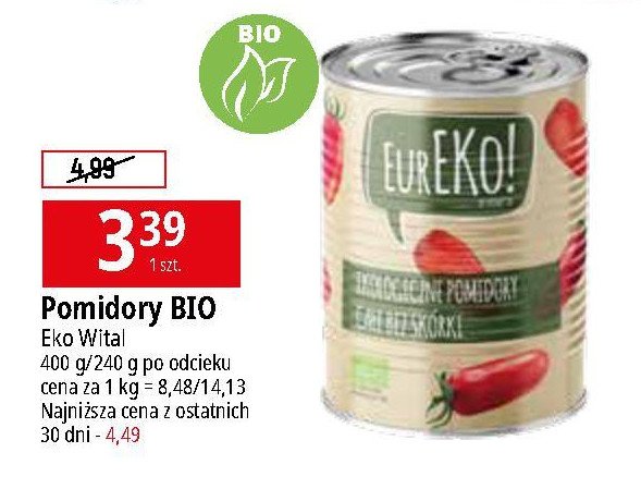 Pomidory bez skórki kawałki Eureko! promocja