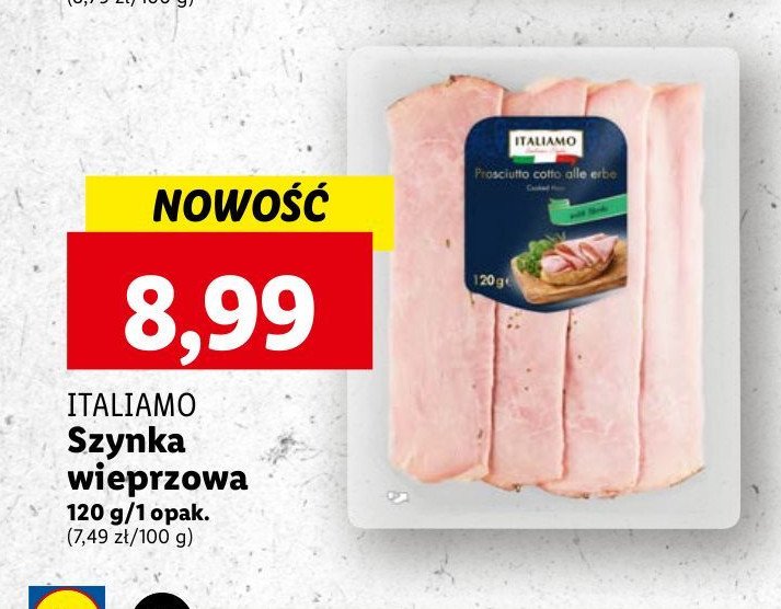 Szynka prosciuto cotto alle erbe Italiamo promocja w Carrefour