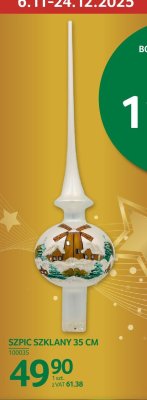 Szpic szklany 35 cm promocja w Selgros