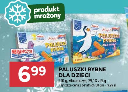 Paluszki rybne dla dzieci pingwin Abramczyk promocja w Stokrotka