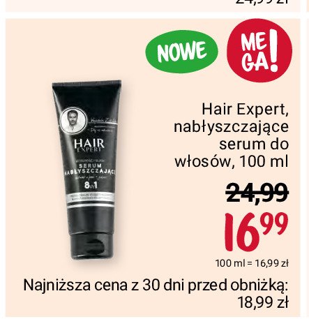 Serum nabłyszczający do włosów Hair expert promocja