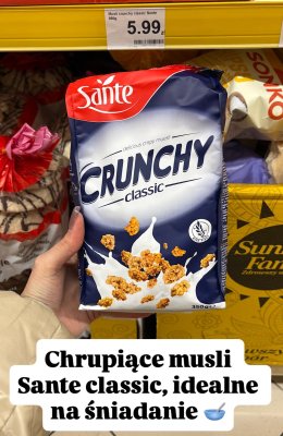 Musli crunchy classic  promocja w Dino